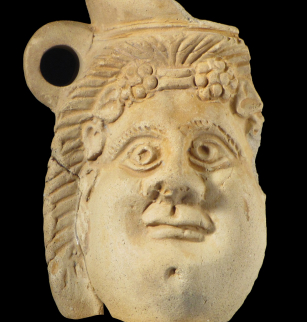 Céramique gallo-romaine avec visage