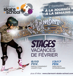 Stage skateboard vacances d'hiver | Clermont Skate School