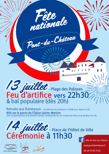© Feu d'artifice de la Fête Nationale à Pont-du-Château