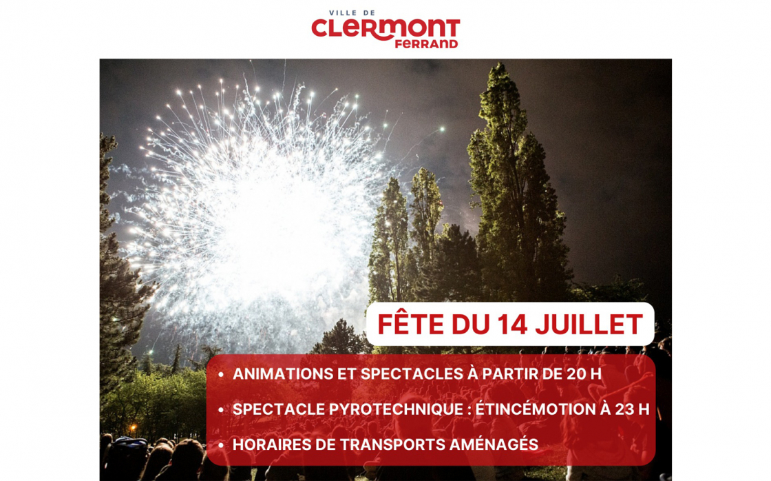 © 14 juillet feux d'artifices Clermont