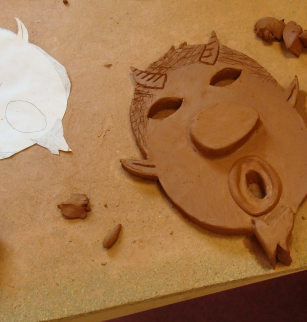 Atelier - Exemple de masque en argile