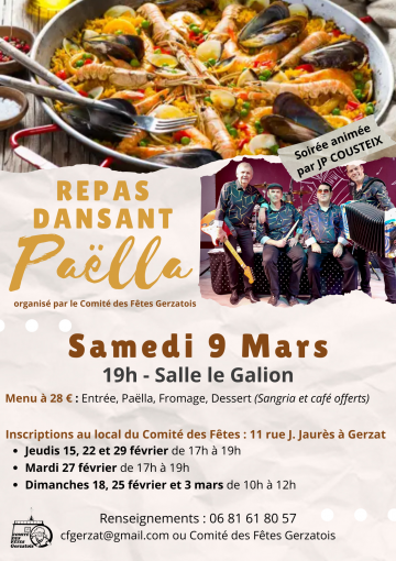 © Repas dansant Paella | Le Galion