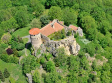 Vue aérienne du Château de Busséol